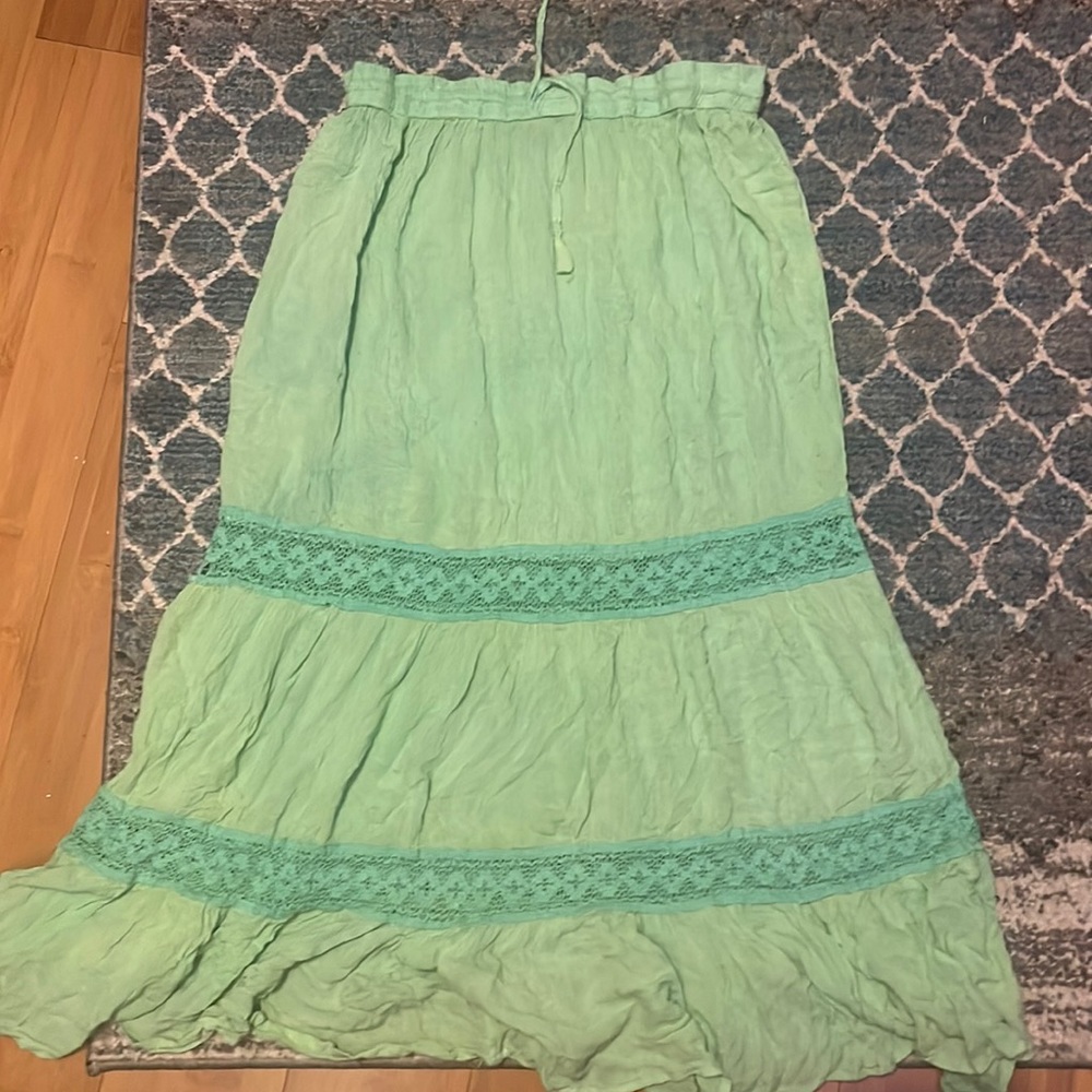 Green Long Skirt